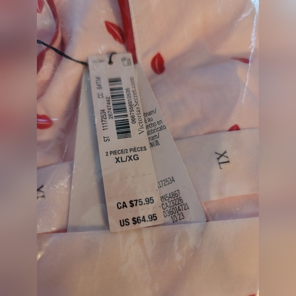 Victoria's Secret PRUCE IS FIRM Top XL Bottoms XXL in Pink Print Brand New💎 - Picture 7 of 8